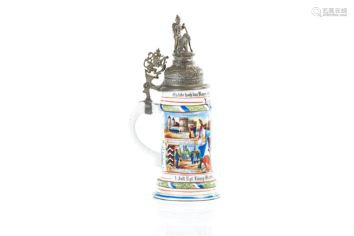 GERMAN REGIMENTAL SOUVENIR STEIN