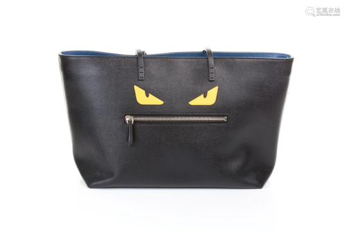 FENDI MEDIUM BLACK MONSTER TOTE