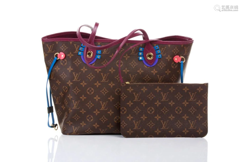 LOUIS VUITTON NEVERFULL MM MAGENTA TO…