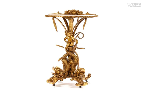 19TH C FRENCH FIGURAL CARVED GILTWOOD…