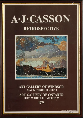 A.J. CASSON VINTAGE EXHIBITION POSTER