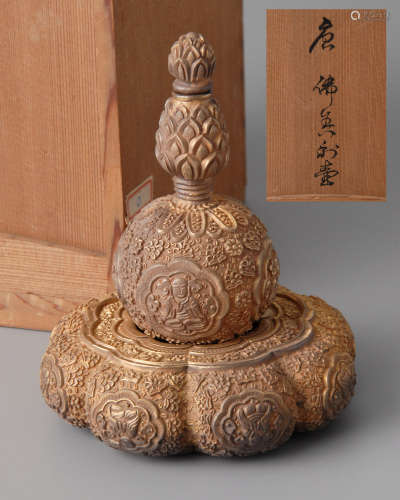 唐代銀鎏金葫蘆舍利壺