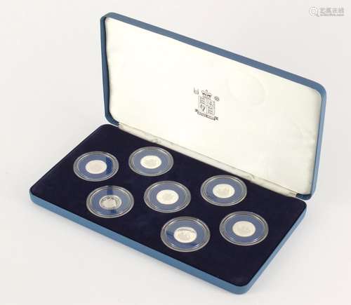 The Jersey Shipbuilding series silver one pound collection with case : For Further Condition Reports