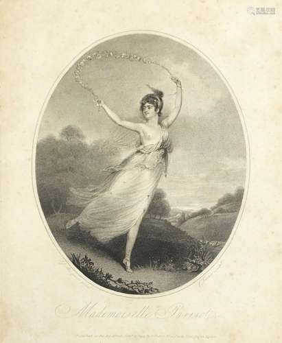 Mademoiselle Parisot, 18th century print, JJ Masgueirer Pinet published as the Act directs,