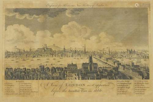 A view of London as it appeared, 19th century engraving, engraved for Harrisons New History of