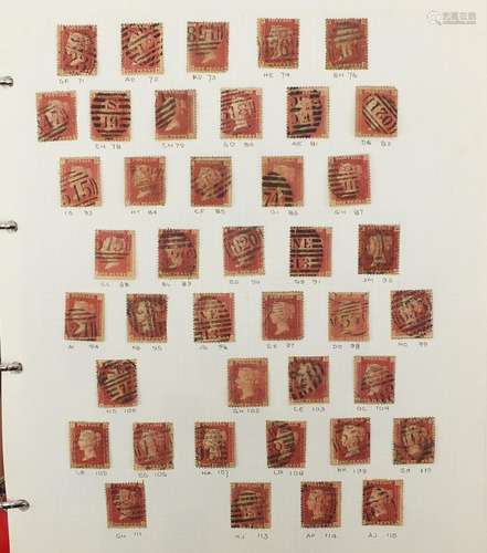 19th century and later British and world stamps arranged in an album including Penny Black with