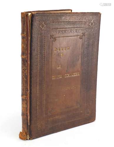 Dante Alighieri La Divina Commedia, leather bound hardback book published 1902 : For Further