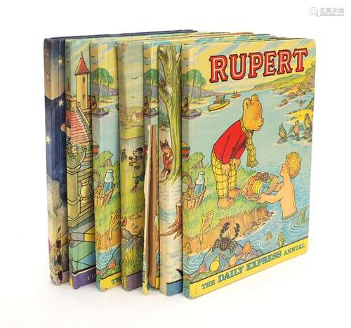 Seven Rupert the Bear children's story annuals : For Further Condition Reports Please Visit Our