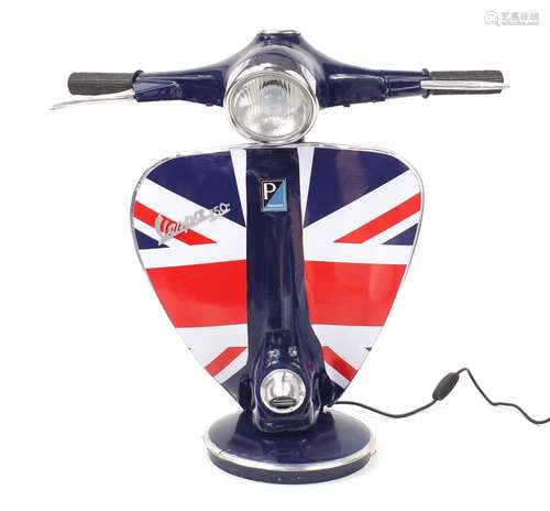 Novelty Vespa scooter design table lamp, 62.5cm high : For Further Condition Reports Please Visit