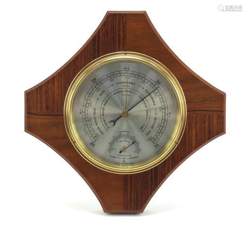 Committee of London wall barometer with silvered dial numbered 122, 27.5cm wide : For Further