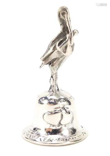 Novelty miniature 925 silver bell, 4cm high, 8.1g : For Further Condition Reports Please Visit Our