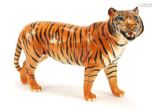 Large Beswick tiger, 30cm in length : For Further Condition Reports Please Visit Our Website,