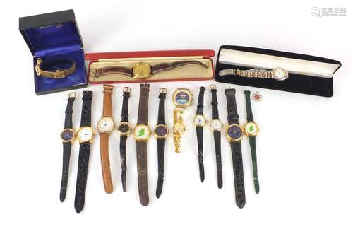 Vintage and later wristwatches including Avia-matic, Accurist and Apollo 11 25th anniversary watch :