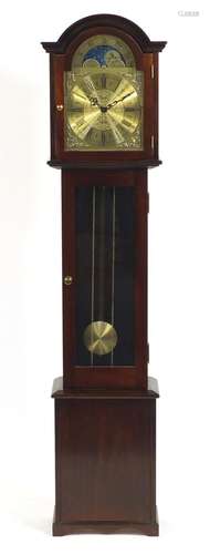 Mahogany Fenclocks Suffolk longcase clock with moon phase dial, 180cm high : For Further Condition