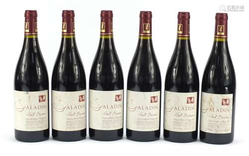 Six bottles of 2005 Domaine Saladin Côtes du Rhône red wine : For Further Condition Reports Please