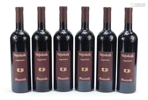 Six bottle of 2003 Tommasso Bussola TB Valpolicella Superiore red wine : For Further Condition