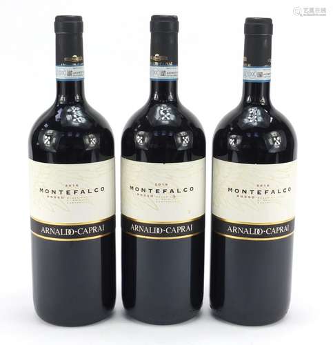 Three magnum bottles of 2016 Arnaldo Caprai Rosso di Montefalco red wine : For Further Condition