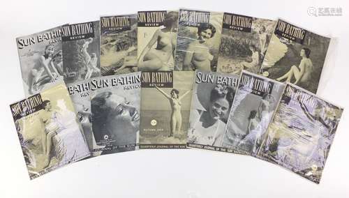 Fourteen 1930's and later Sunbathing Review magazines : For Further Condition Reports Please Visit