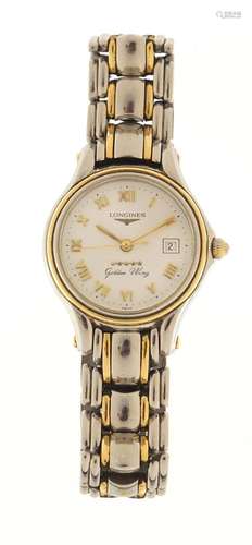 Ladies Longines Golden Wing wristwatch, the case numbered L31065 27877995, 25mm in diameter : For