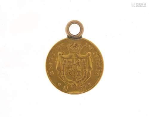 Spanish 1865 gold two Escudos : For Further Condition Reports Please Visit Our Website, Updated