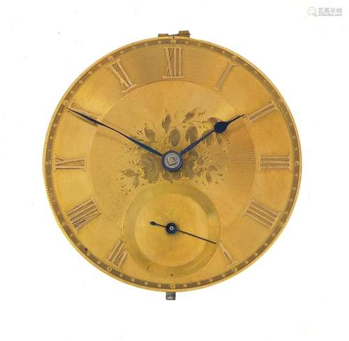 F Kreut & Co pocket watch movement with crystal : For Further Condition Reports Please Visit Our