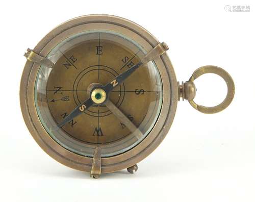 Military interest brass telescope, 6.5cm in diameter : For Further Condition Reports Please Visit