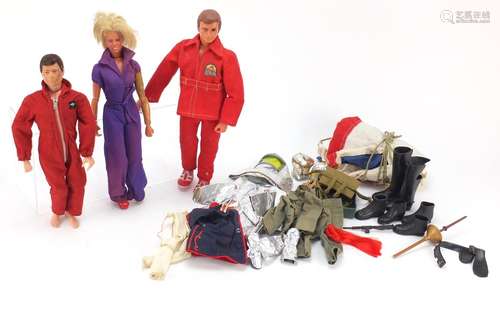 Vintage Six Million Dollar Man action figures with clothes : For Further Condition Reports Please