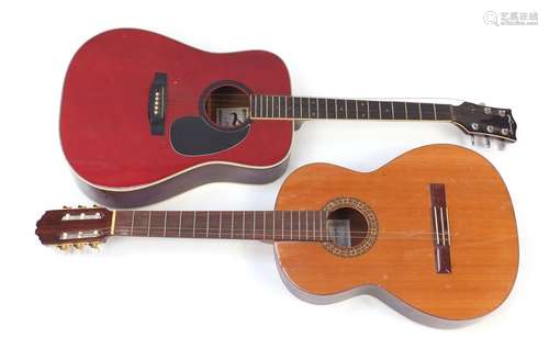 Two wooden acoustic guitars comprising Lorenzo model 21/N and Antonio Ruben model 4 : For Further