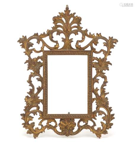 19th century acanthus design gilt metal frame impressed 8815, 31cm high x 24cm wide : For Further