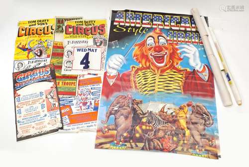 Vintage and later circus posters including National Circus and Circus Dellabeck : For Further