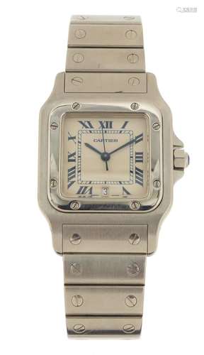 Gentleman's Cartier wristwatch with date dial, the case numbered 122145CD, with paperwork, the