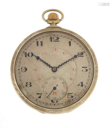 Art Deco gentlemen's silver and enamel open face pocket watch : For Further Condition Reports Please