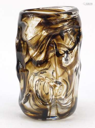 Large Whitefriars knobbly glass vase designed by Geoffrey Baxter, 26cm high : For Further