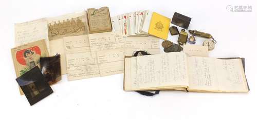 British military World War I and World War II ephemera and objects relating to Lieutenant Colonel