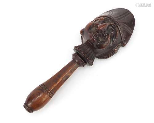 Antique carved Black Forest nutcracker in the form of Punch : For Further Condition Reports Please