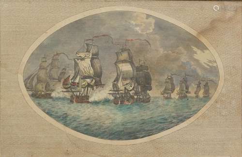 The action of the Dogger Bank English and Dutch fleets commanded by Admiral Parker and Admiral