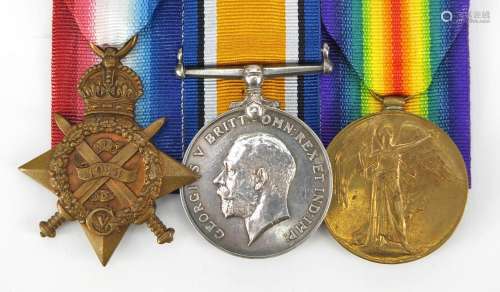 British military World War I trio with Mons Star, the pair awarded to 2.LIEUT.A.G.PUGH.R.A.F., the