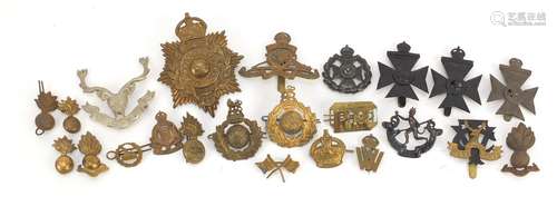 British military cap badges and badges including Royal Engineers : For Further Condition Reports