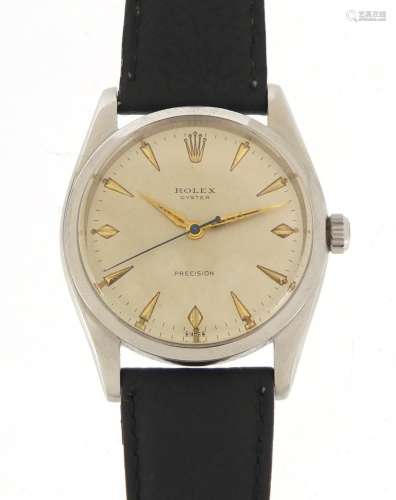 1950's gentlemen's Rolex Oyster Precision wristwatch with stainless steel case, model 6424, serial