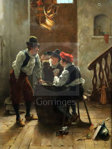 Stephen Samuel Lewin (1848-1909)oil on canvasThe Card Gamesigned and dated '93,24.75 x 19in.