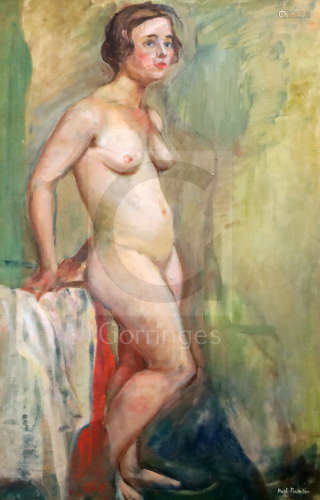§ Dod Procter (1892-1972)oil on canvasStanding female nudesigned30 x 20in.CONDITION: Oil on canvas