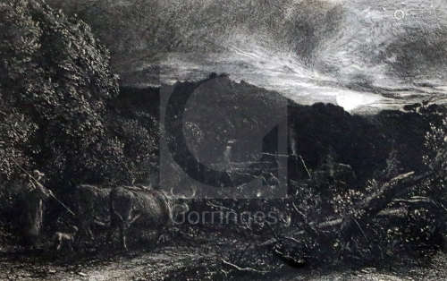 Samuel Palmer (1805-1881)etchingThe Weary Ploughman Published by The Etching Club, 18655 x 7.75in.