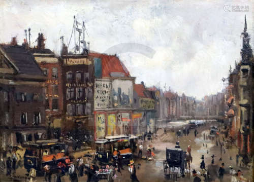Gerrit Willem Knap (1873-1931)oil on canvas'Hoekjt, ...Dam'signed7.75 x 10.25in.CONDITION: Oil on