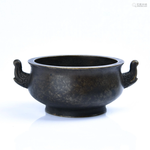 A BRONZE CENSER.QING PERIOD