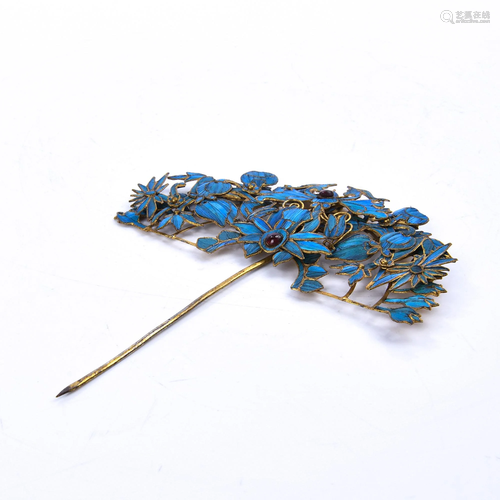 A GILT-SILVER HAIRPIN.QING PERIOD