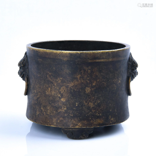 A BRONZE CENSER.QING PERIOD