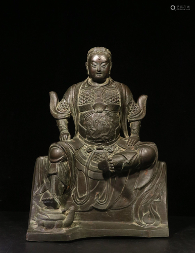 A BRONZE FIGURE OF XUANWU.QING PERIOD