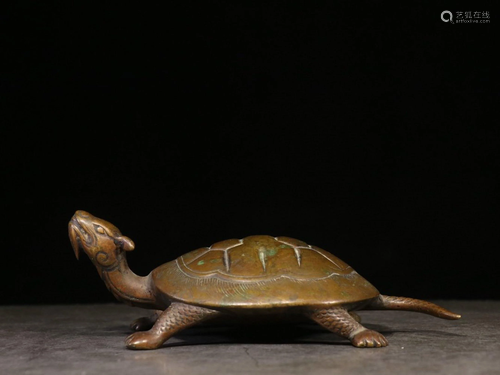 A BRONZE TURTLE.REPUBLIC PERIOD