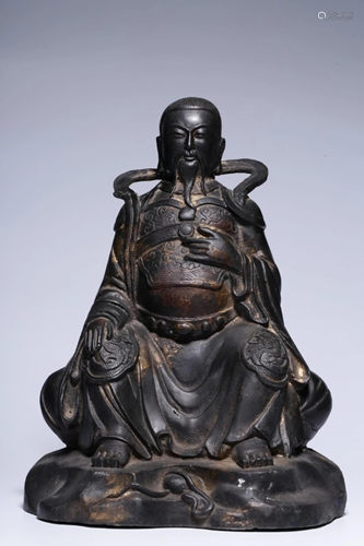 A BRONZE FIGURE OF XUANWU.QING PERIOD