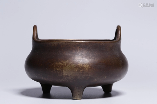 A BRONZE CENSER.QING PERIOD